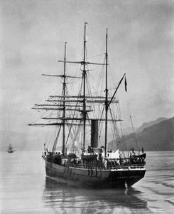 The Terra Nova sailed by Scott, in Antarctic waters, 1910